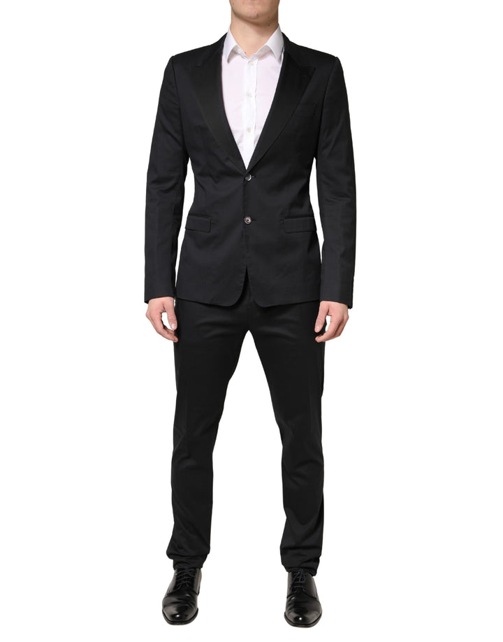 Costume deux pièces Dolce & Gabbana en coton noir, coupe droite