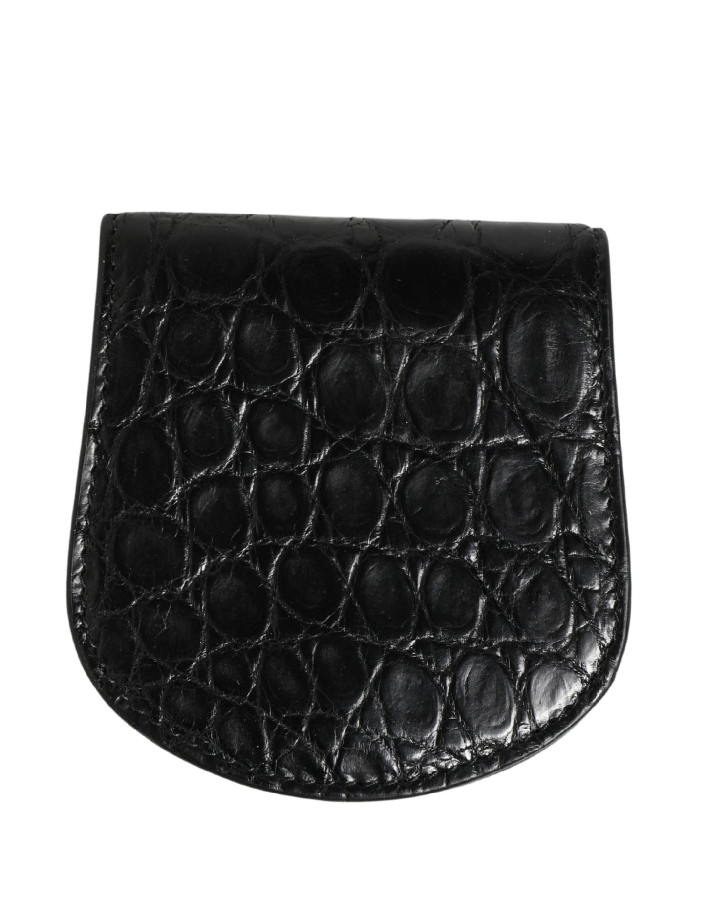 Étui à préservatifs Dolce & Gabbana en peau exotique noire Portefeuille de poche