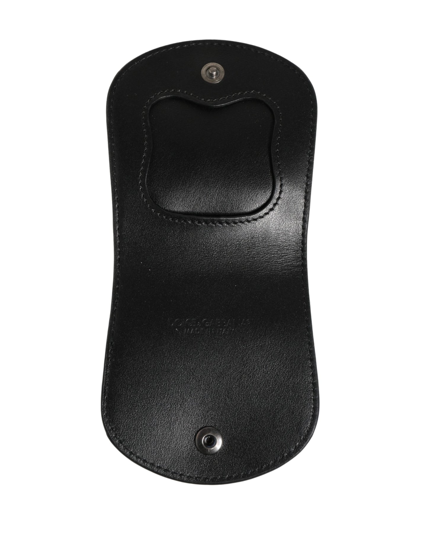 Étui à préservatifs Dolce & Gabbana en peau exotique noire Portefeuille de poche