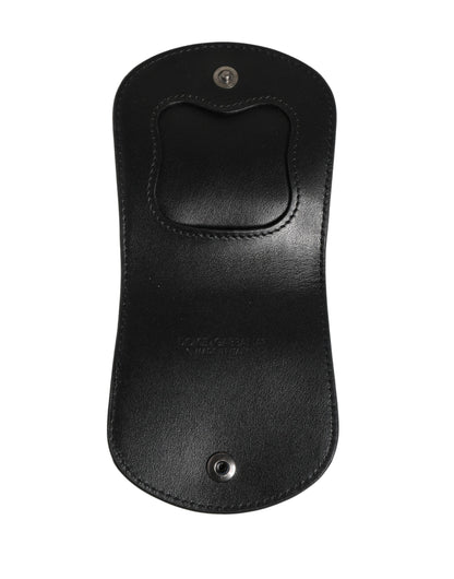 Étui à préservatifs Dolce & Gabbana en peau exotique noire Portefeuille de poche