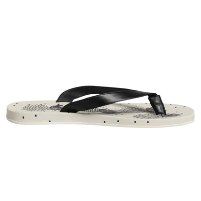 Chanclas con estampado de piña blancas Dolce & Gabbana
