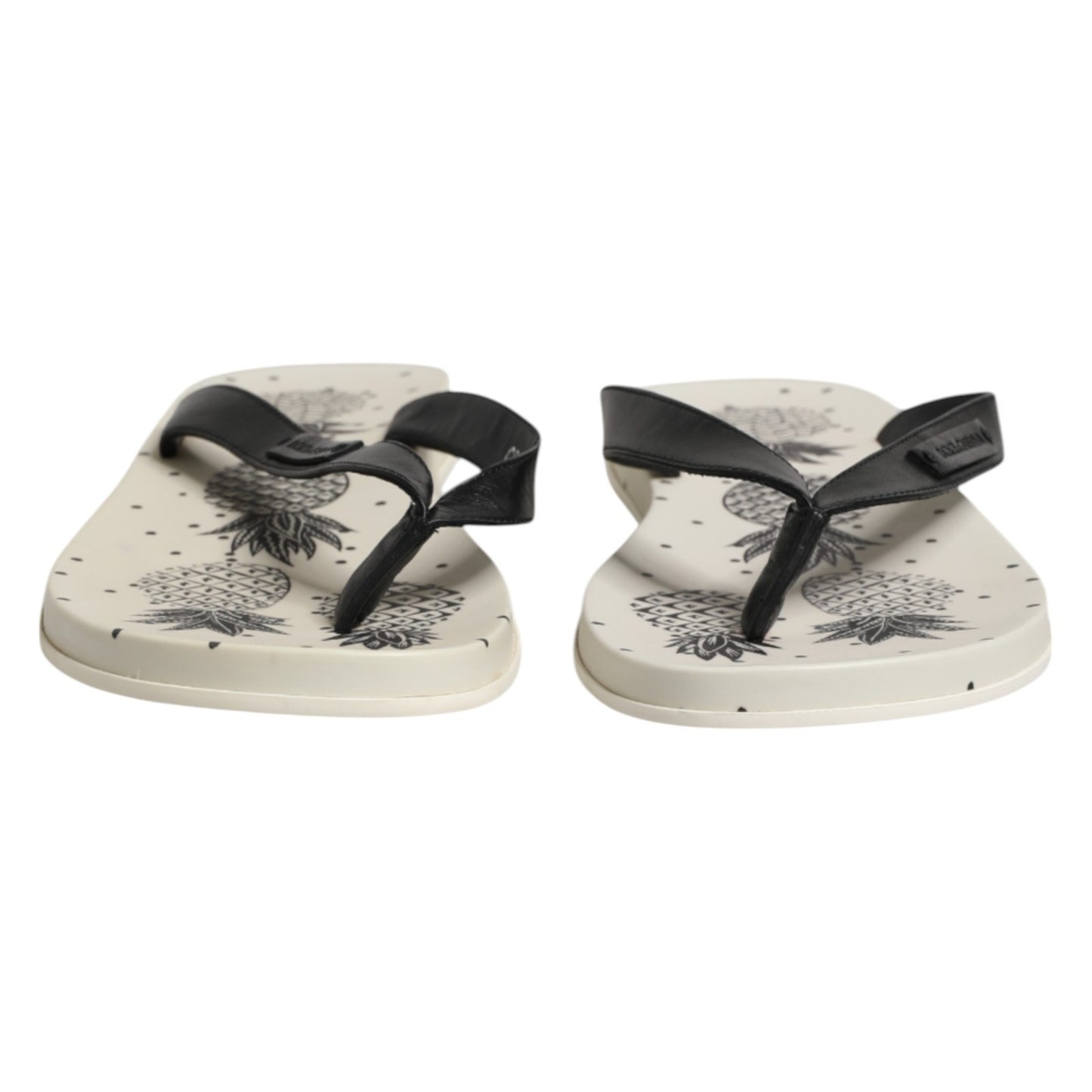 Chanclas con estampado de piña blancas Dolce & Gabbana