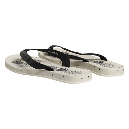 Chanclas con estampado de piña blancas Dolce & Gabbana
