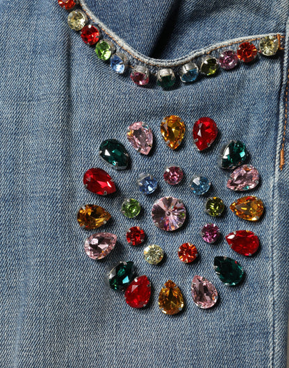 Dolce & Gabbana Vaqueros Holgados de Algodón Azules Adornados para Hombre