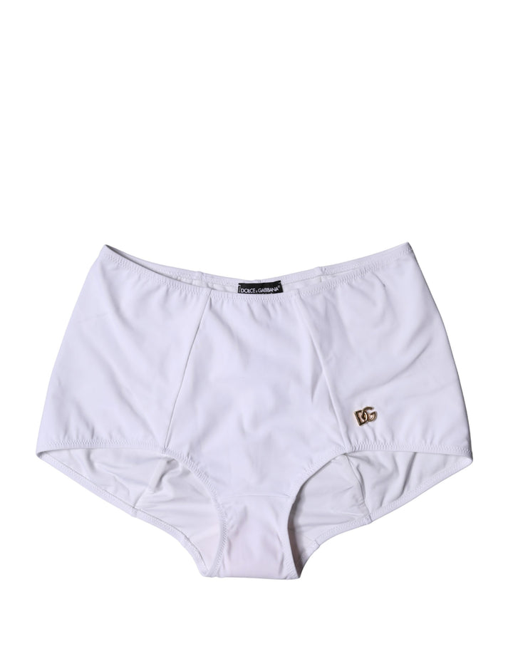 Ropa Interior Faja de Talle Alto con Logo Blanco de Dolce & Gabbana
