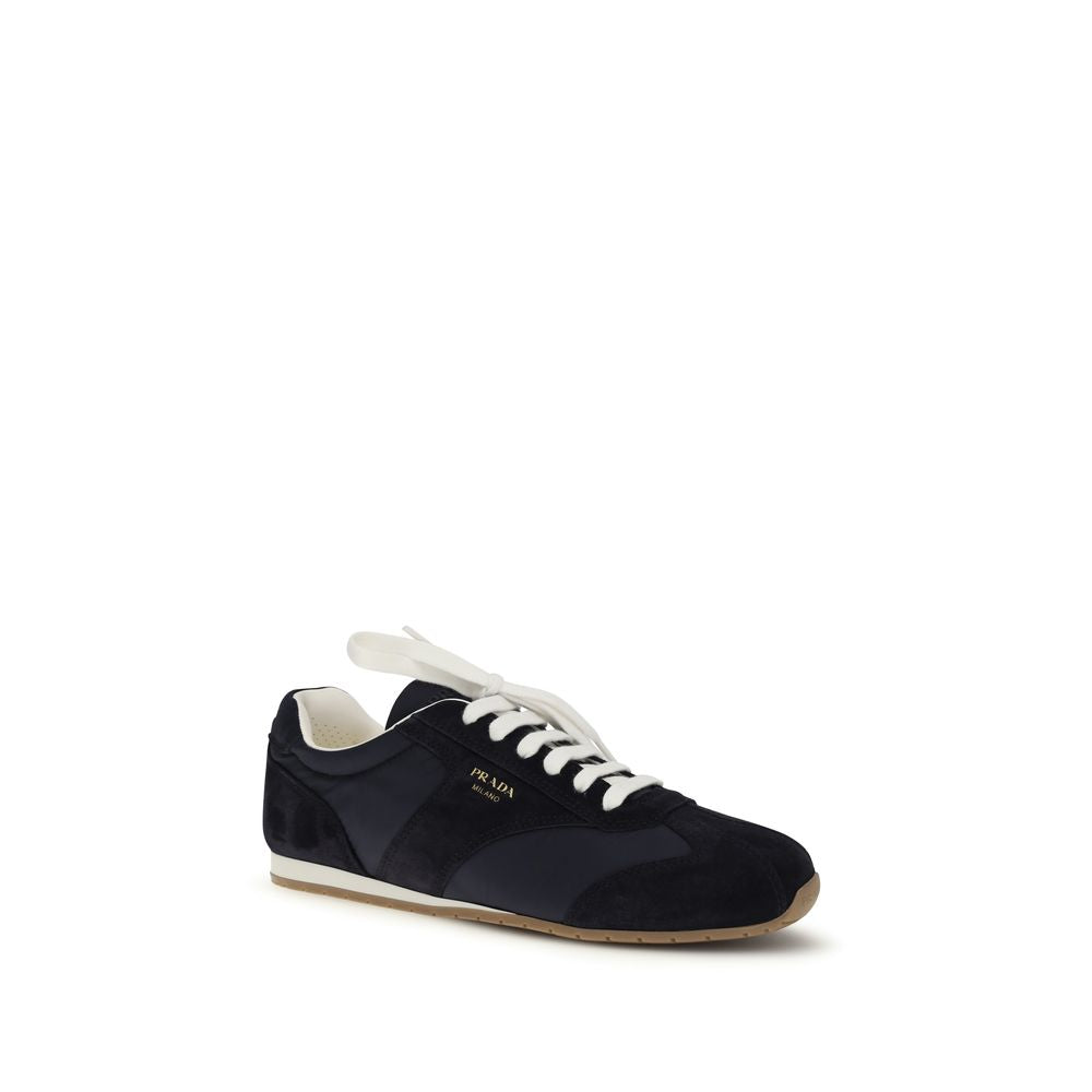 Prada Blue Calf Leather Bos Taurus Athletic Sneakers