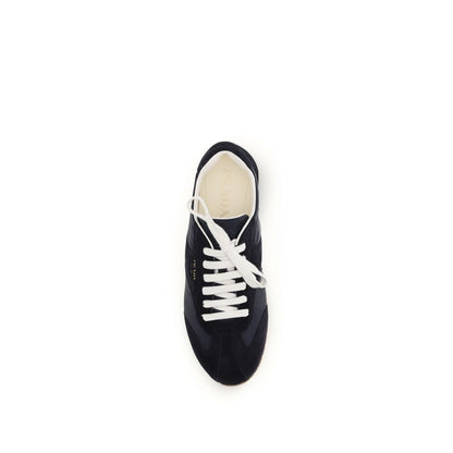 Prada Blue Calf Leather Bos Taurus Athletic Sneakers