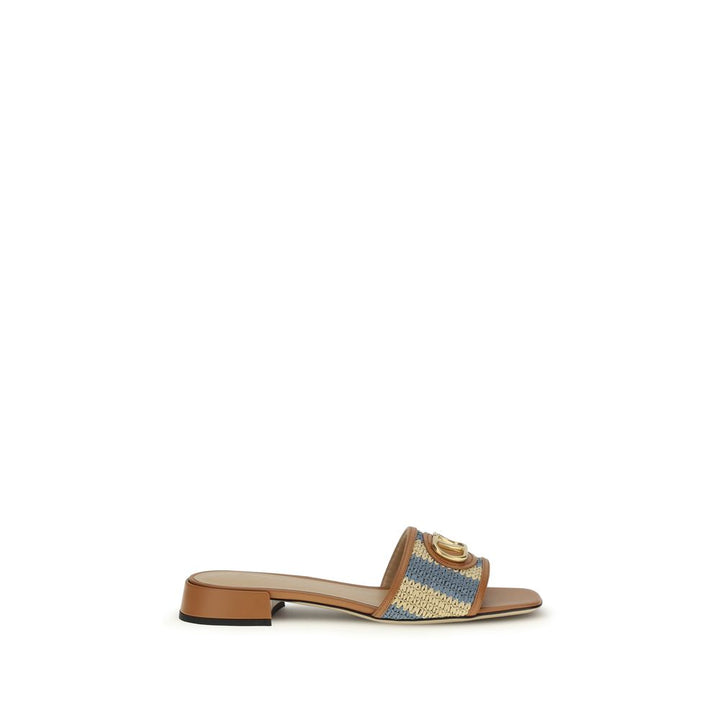 Sandales plates multicolores en viscose Valentino Garavani