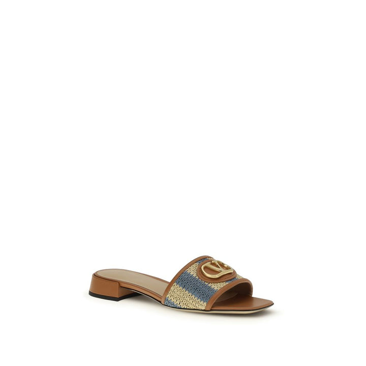 Sandales plates multicolores en viscose Valentino Garavani