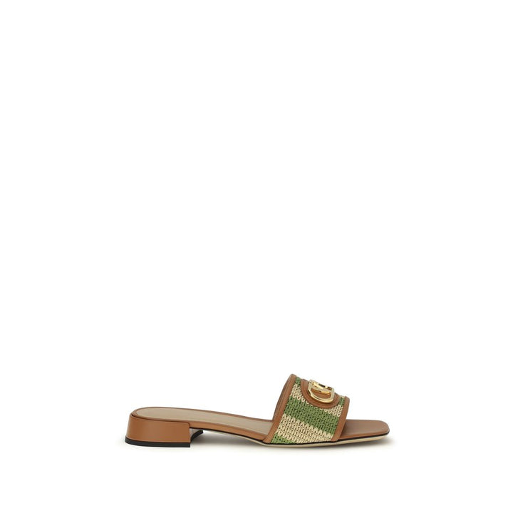 Sandales plates multicolores en viscose Valentino Garavani
