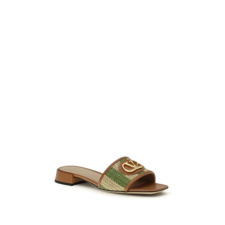 Sandales plates multicolores en viscose Valentino Garavani