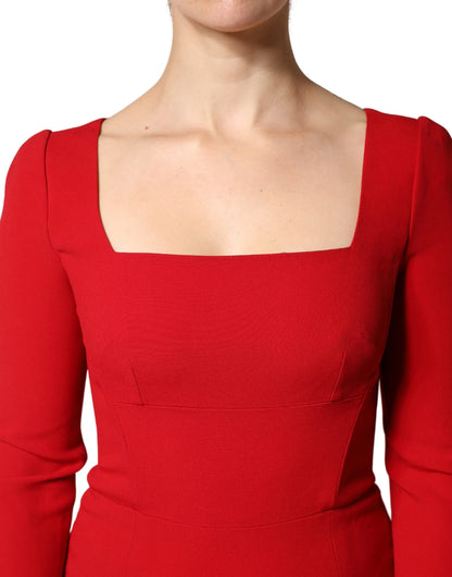 Robe sirène moulante Dolce & Gabbana rouge en viscose