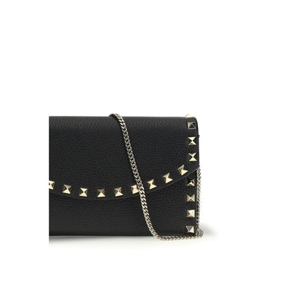 Valentino Garavani Black Calf Leather Bos Taurus Wallet
