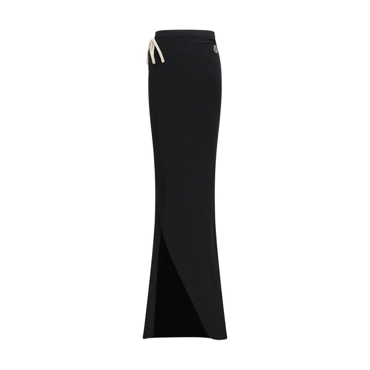 Falda larga Moncler x Rick Owens de algodón negro