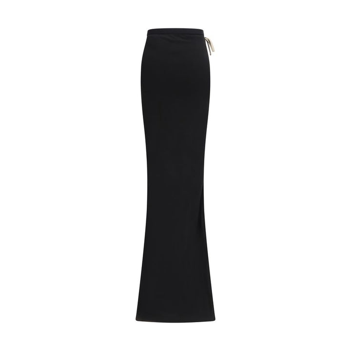 Falda larga Moncler x Rick Owens de algodón negro