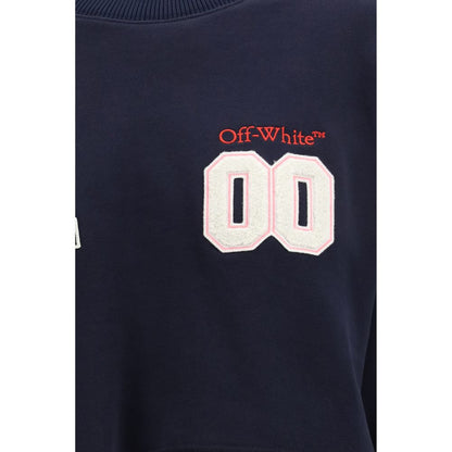 Off-White Blue Cotton Sweatshirt