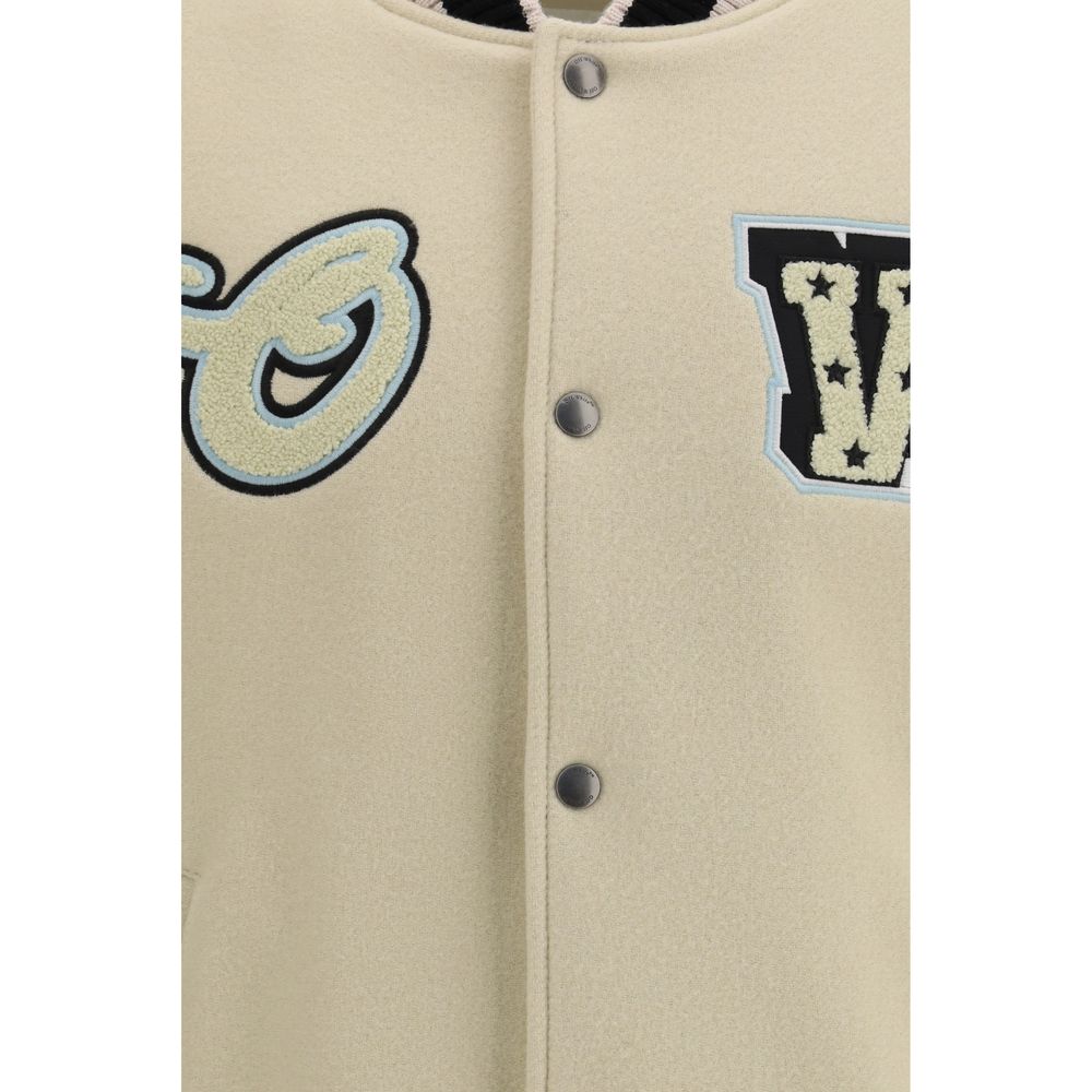 Bomber Off-White en laine beige Oves Aries