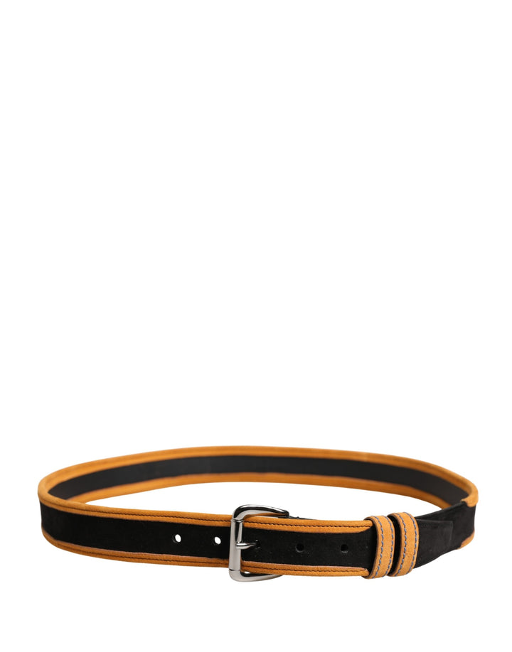 Cinturón Dolce & Gabbana para Hombre Negro Naranja Poliéster Hebilla Metálica