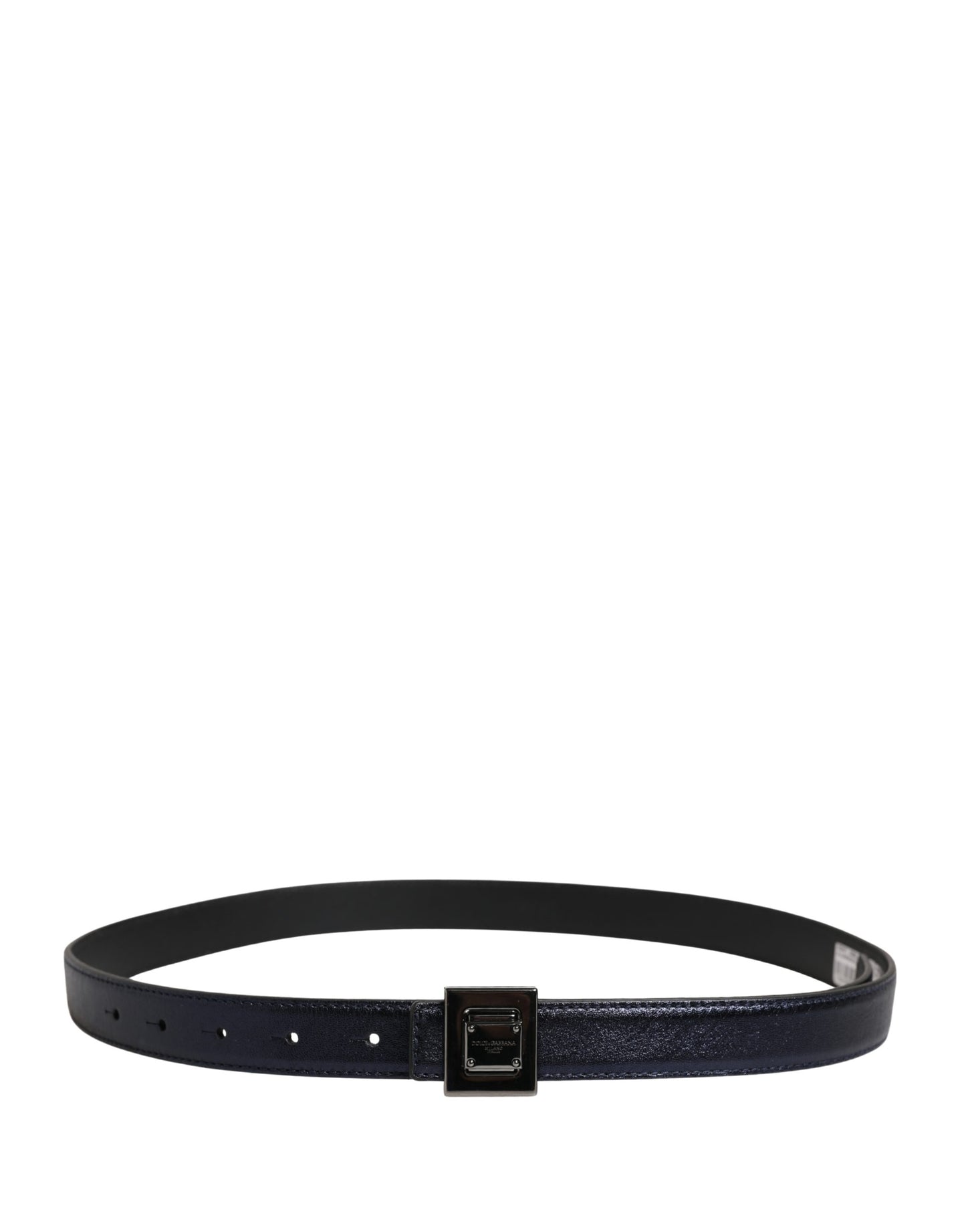 Ceinture Dolce & Gabbana en cuir noir classique avec boucle carrée pour homme