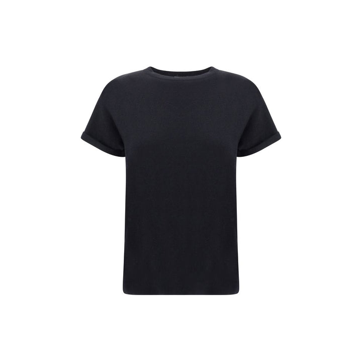 T-shirt en nylon noir Brunello Cucinelli