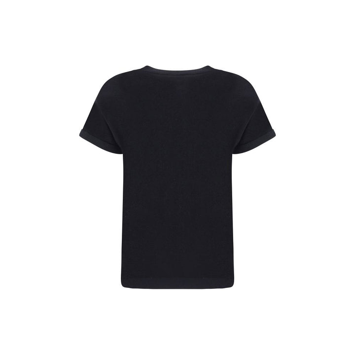 T-shirt en nylon noir Brunello Cucinelli