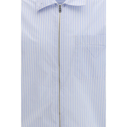 Camisa Prada de poliamida azul estampada