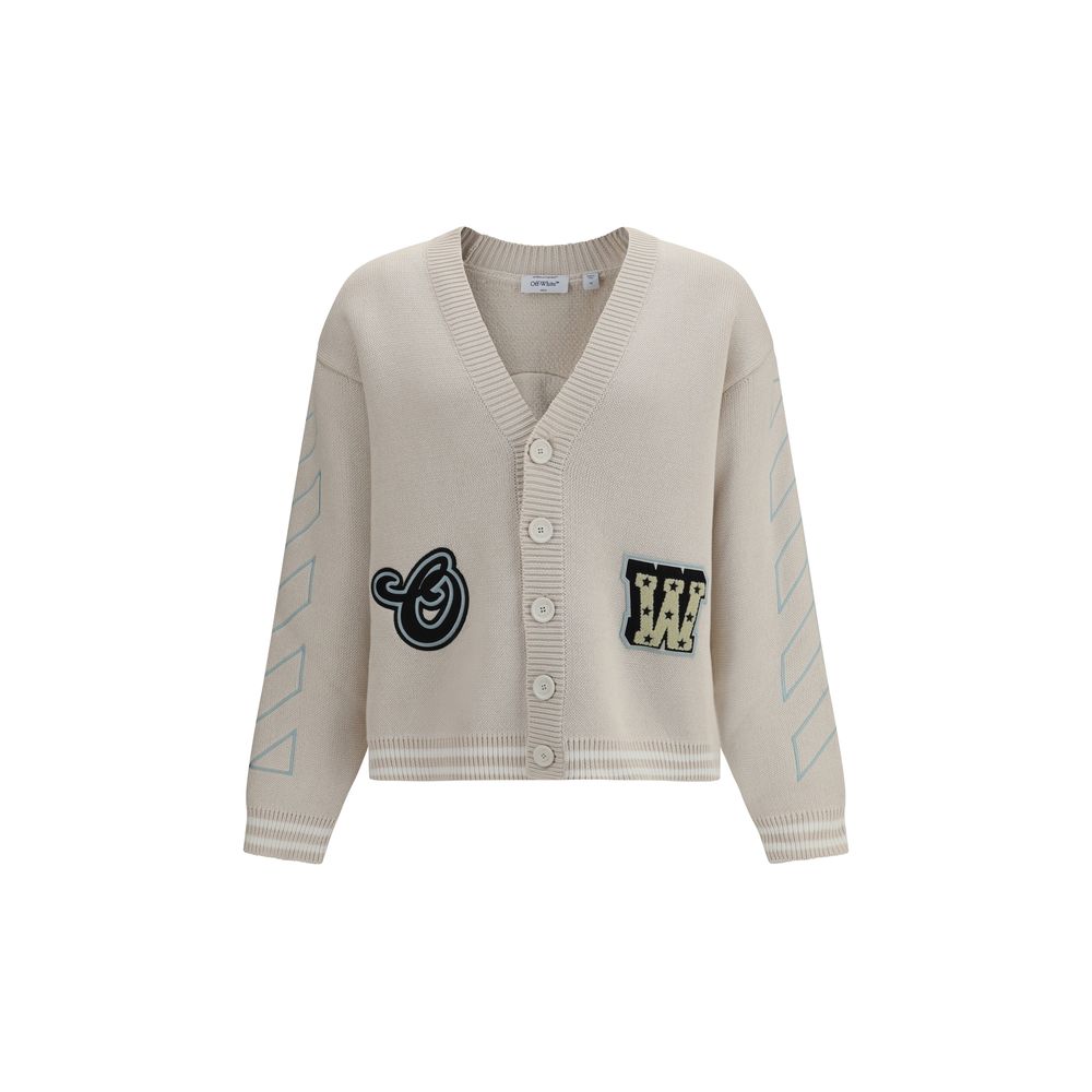 Cárdigan de algodón beige Off-White