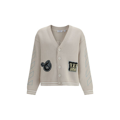 Cárdigan de algodón beige Off-White