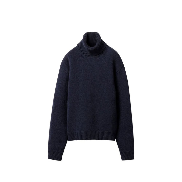 Jersey de cuello alto de cachemira azul de Miu Miu