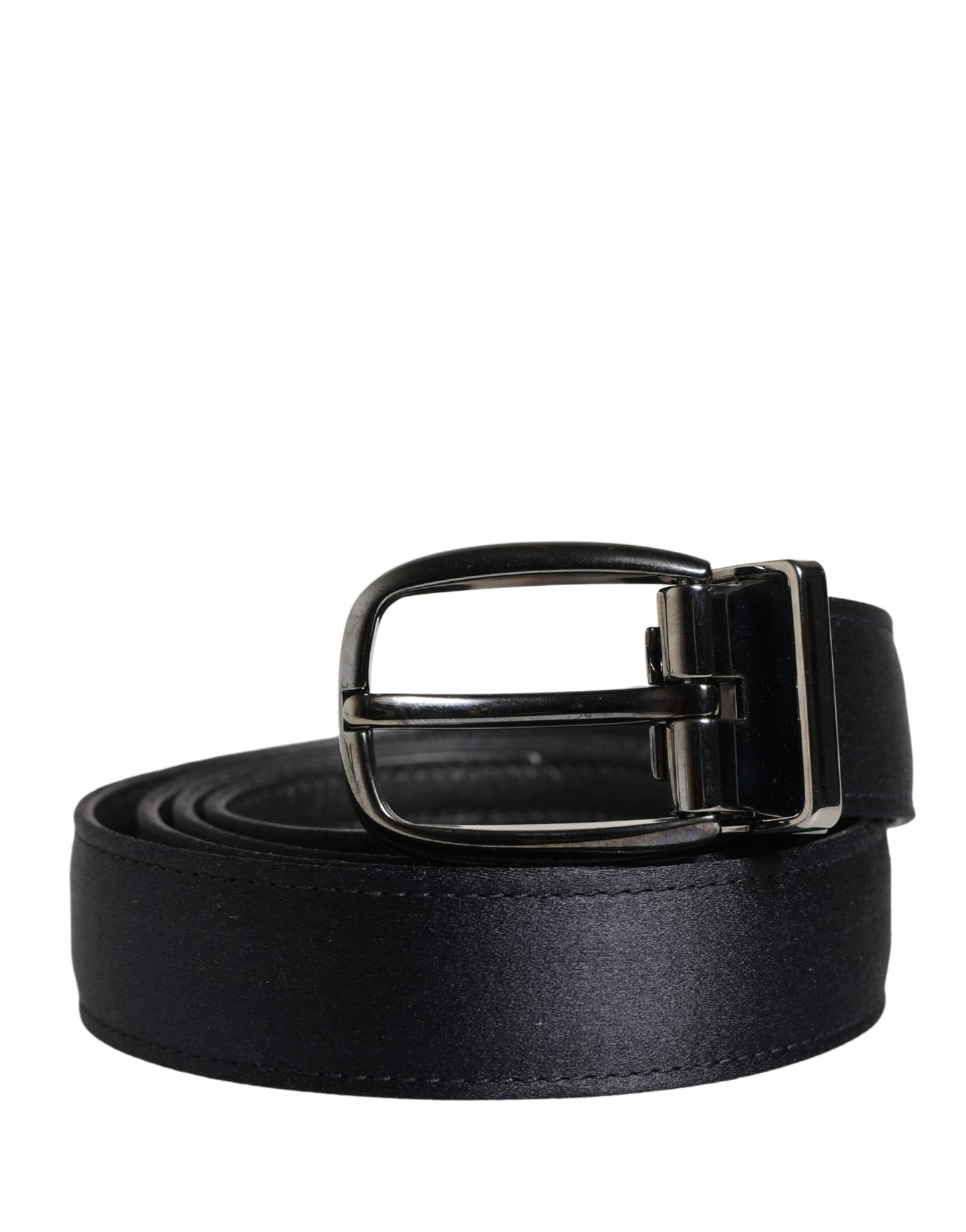 Cinturón Clásico Dolce & Gabbana para Hombre, Negro, Viscosa con Hebilla Metálica