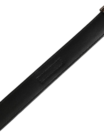 Cinturón Clásico Dolce & Gabbana para Hombre, Negro, Viscosa con Hebilla Metálica
