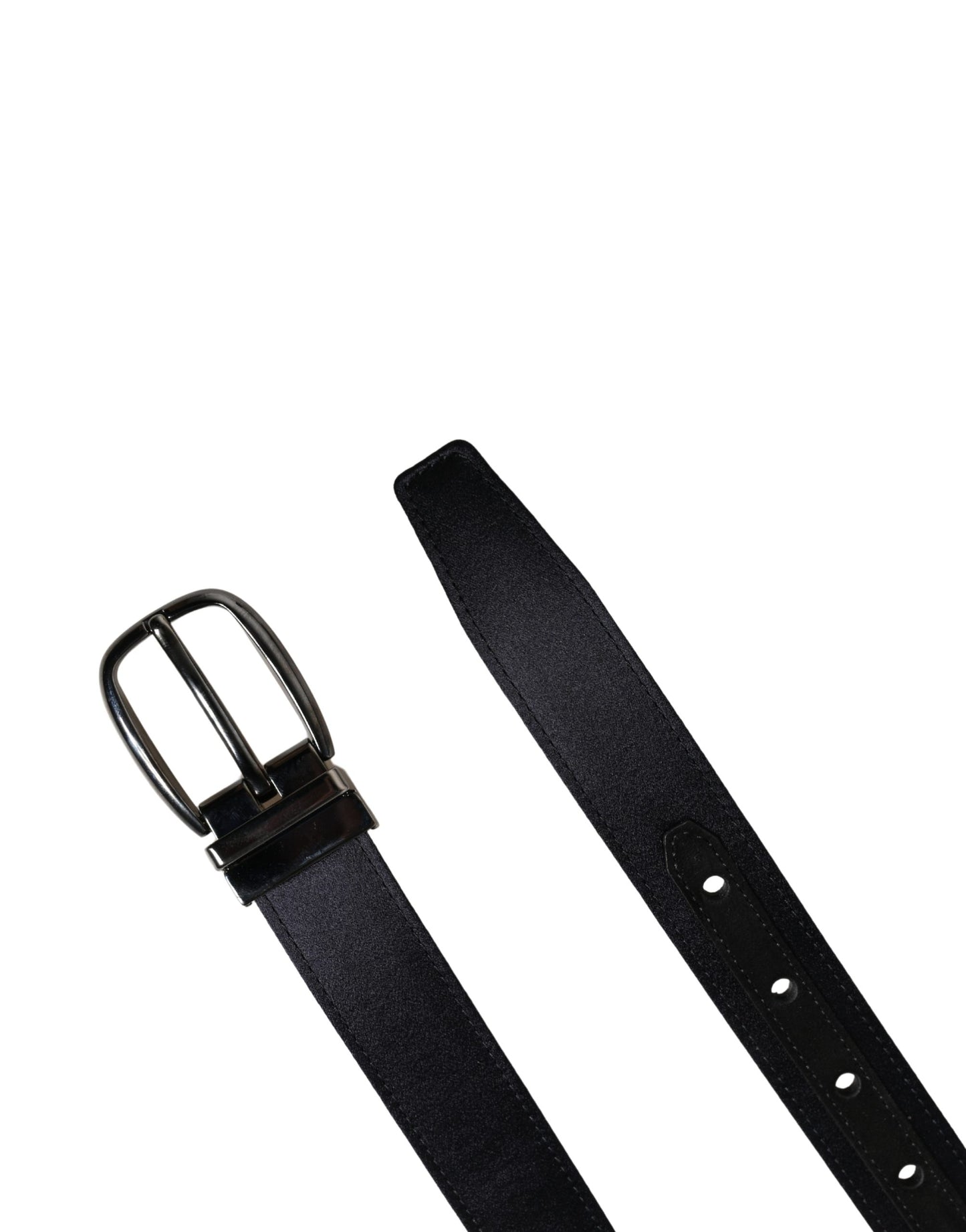 Cinturón Clásico Dolce & Gabbana para Hombre, Negro, Viscosa con Hebilla Metálica