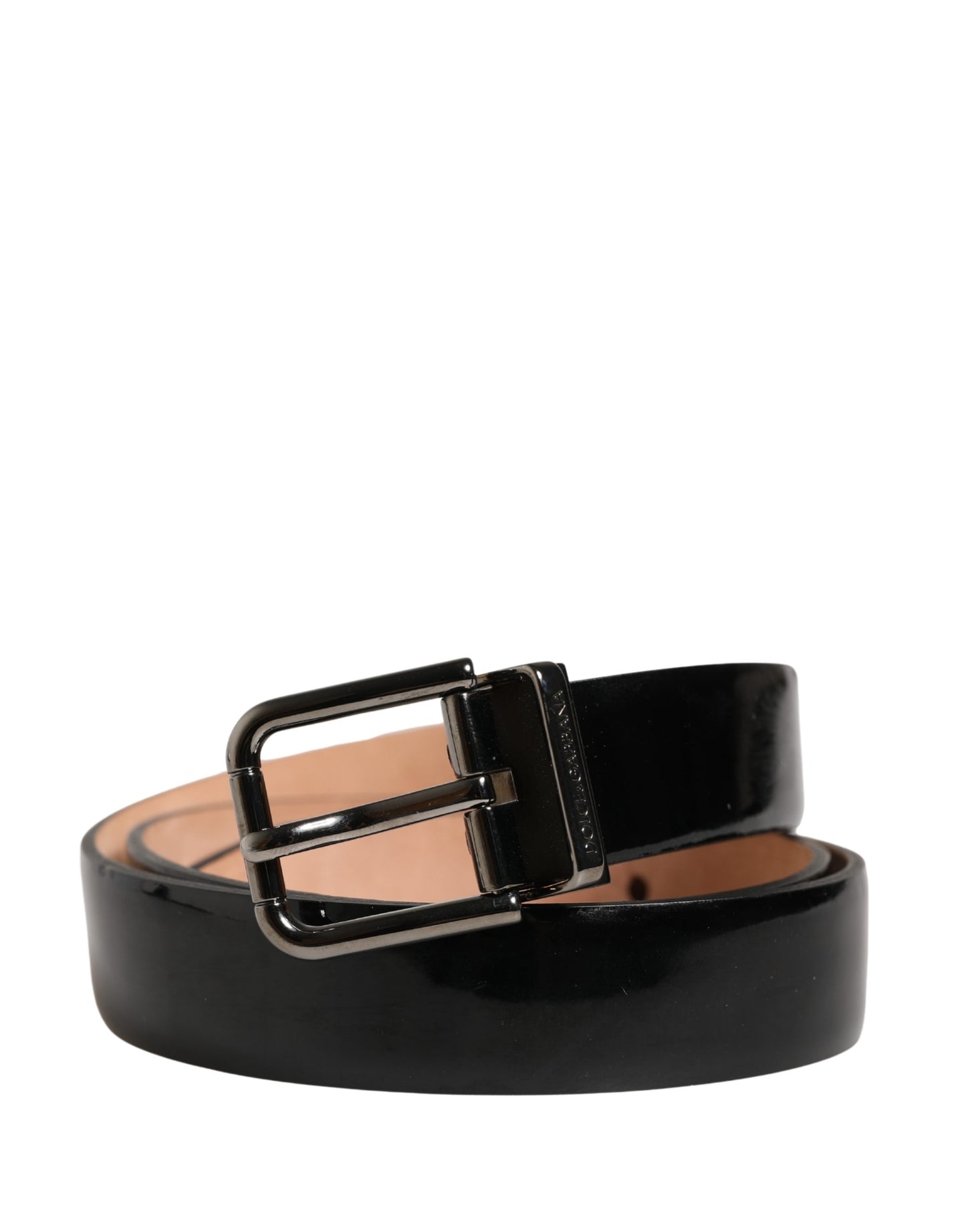 Ceinture Dolce & Gabbana pour homme en cuir noir avec boucle en métal