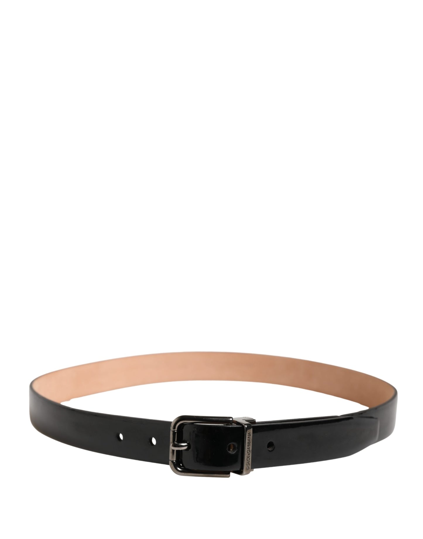 Ceinture Dolce & Gabbana pour homme en cuir noir avec boucle en métal
