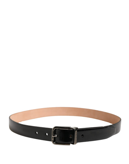 Ceinture Dolce & Gabbana pour homme en cuir noir avec boucle en métal
