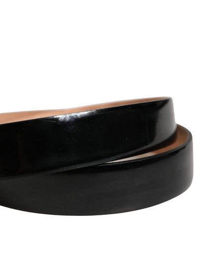Ceinture Dolce & Gabbana pour homme en cuir noir avec boucle en métal