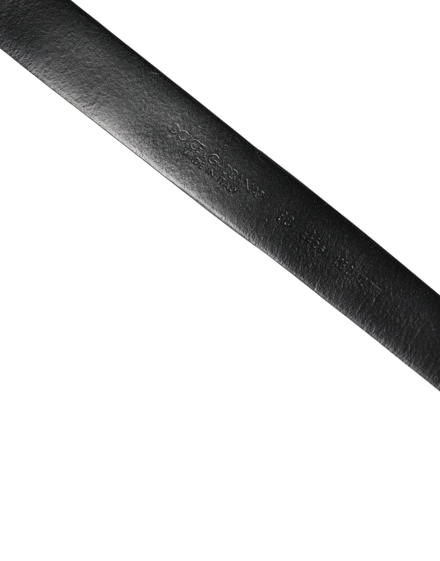 Cinturón Dolce & Gabbana para Hombre de Piel de Becerro Negra con Hebilla Metálica Adornada