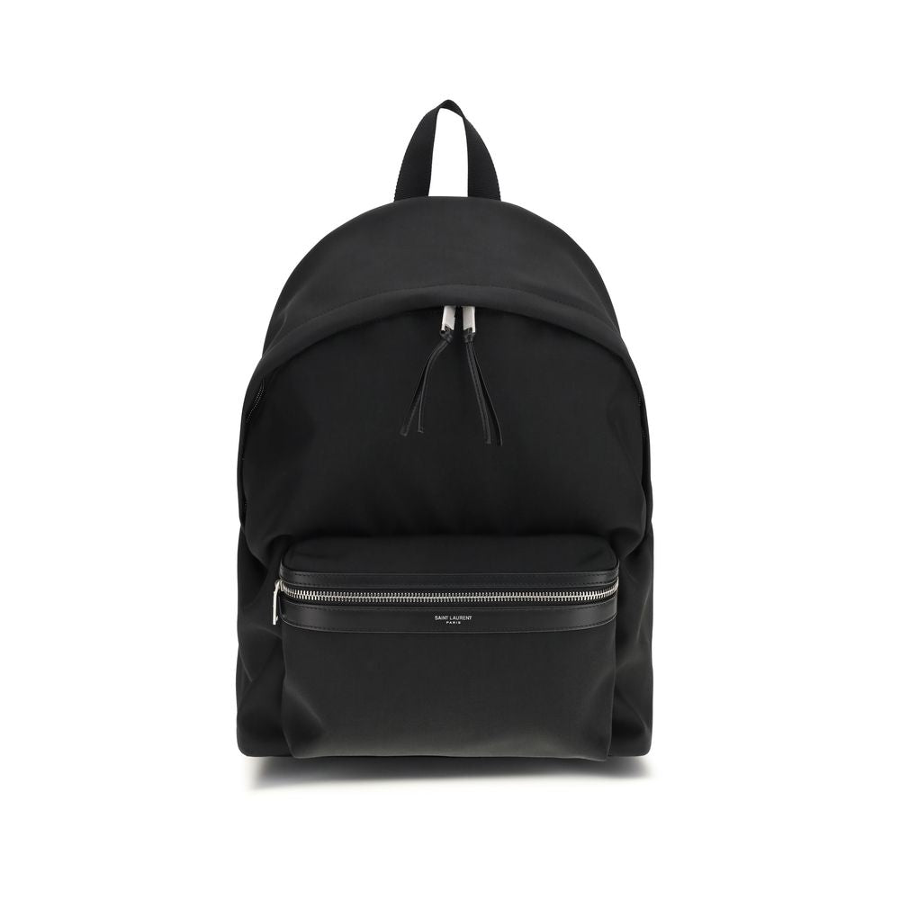 Mochila Saint Laurent de nailon negro