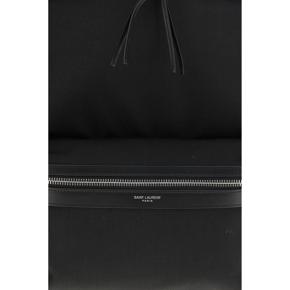 Mochila Saint Laurent de nailon negro