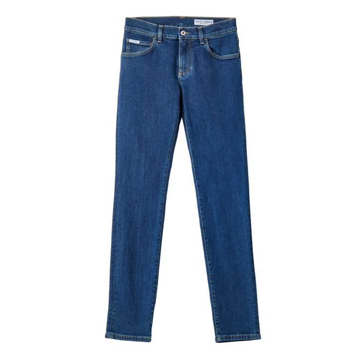 Dolce & Gabbana Blue Cotton Skinny Jeans