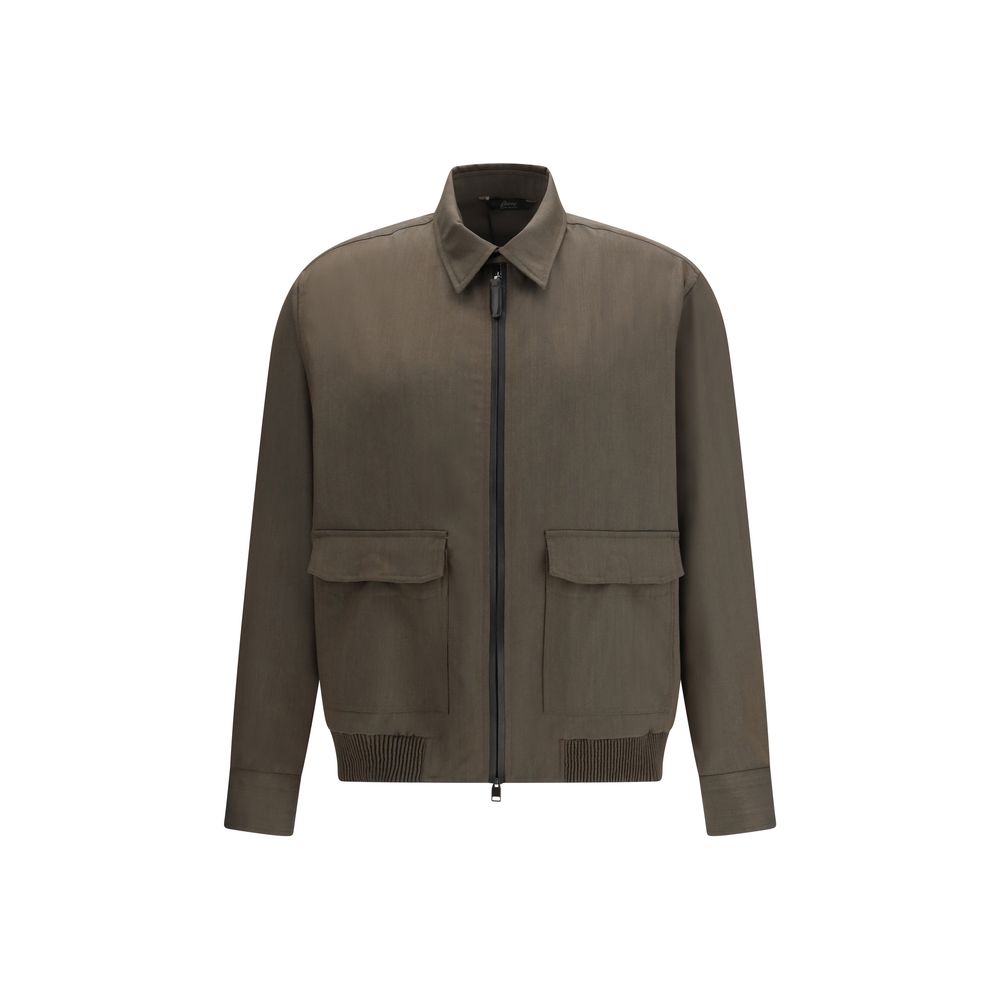 Abrigo Brioni de lana bicolor