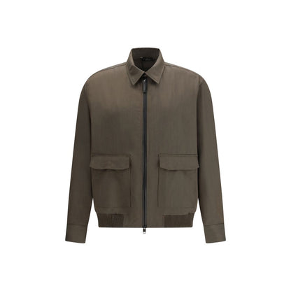 Abrigo Brioni de lana bicolor