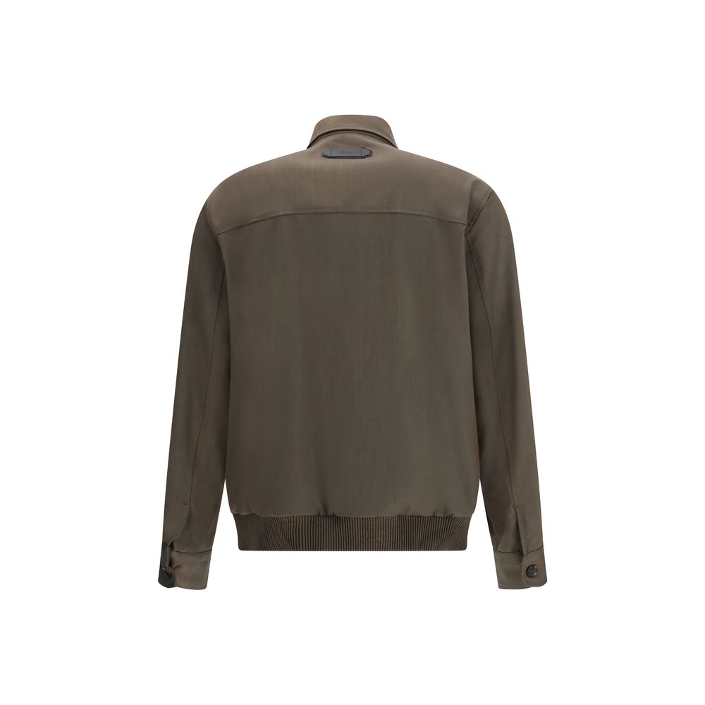 Abrigo Brioni de lana bicolor