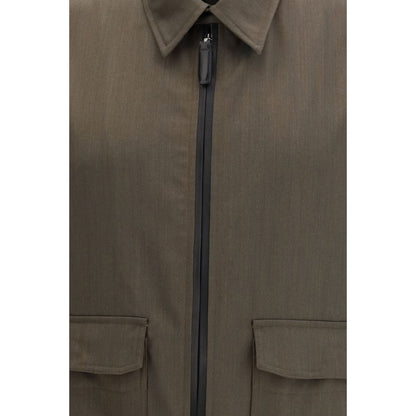 Abrigo Brioni de lana bicolor