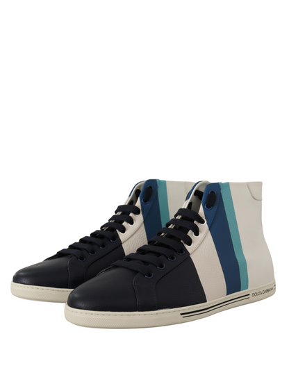 Chaussures montantes en cuir multicolore Dolce & Gabbana