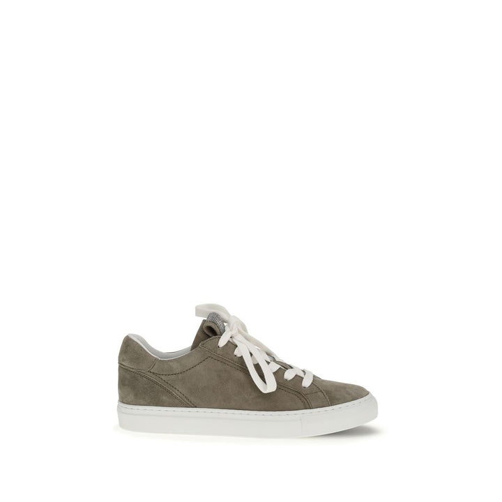 Zapatillas de piel de becerro grises Brunello Cucinelli Bos Taurus