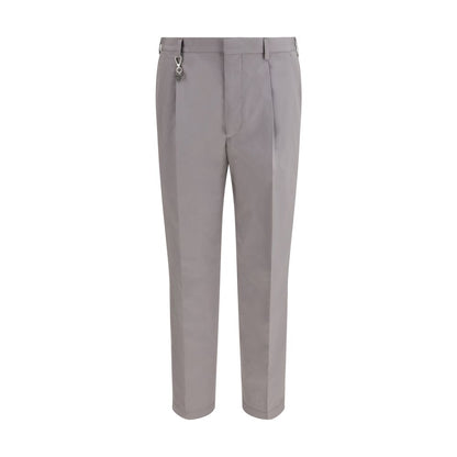 Pantalon habillé Prada en coton gris