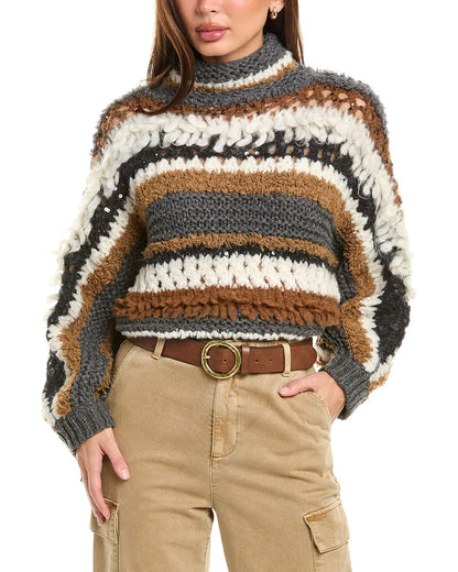 Brunello Cucinelli Bicolor Cashmere Sweater