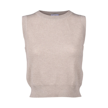 Brunello Cucinelli Beige Cashmere Sweater
