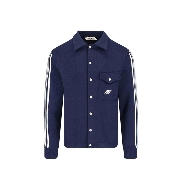 Autry Blue Nylon Cardigan